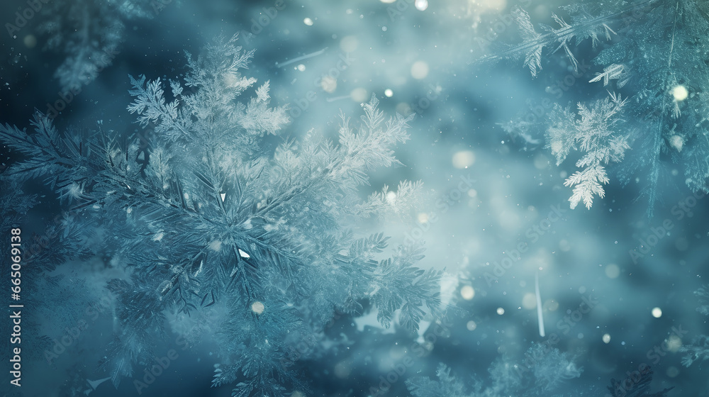 Winter background with snowflakes Winter background with snowflakes