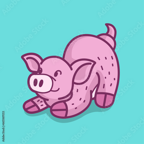 Tender Baby Pig playful