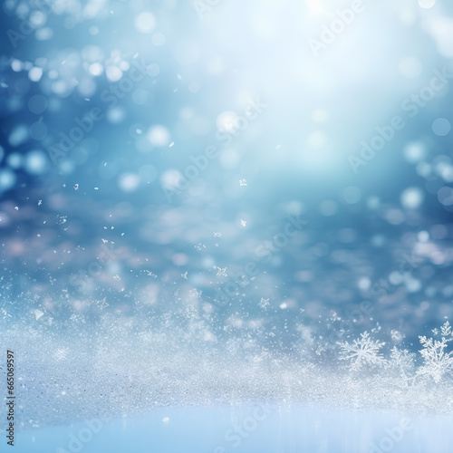 Winter background with snowflakes © tynza