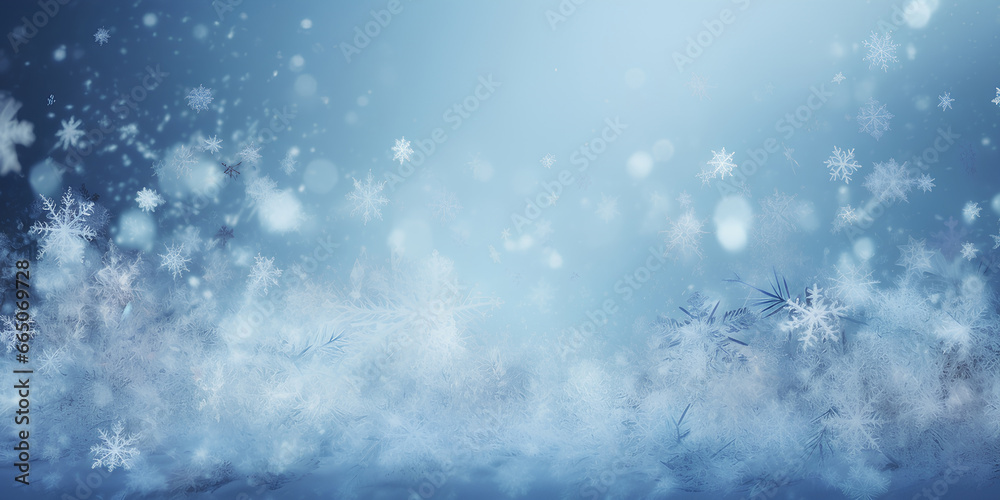 Winter background with snowflakes Winter background with snowflakes