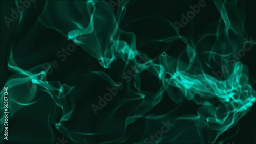 Abstract green color smoke background animation . Ink  motion background.