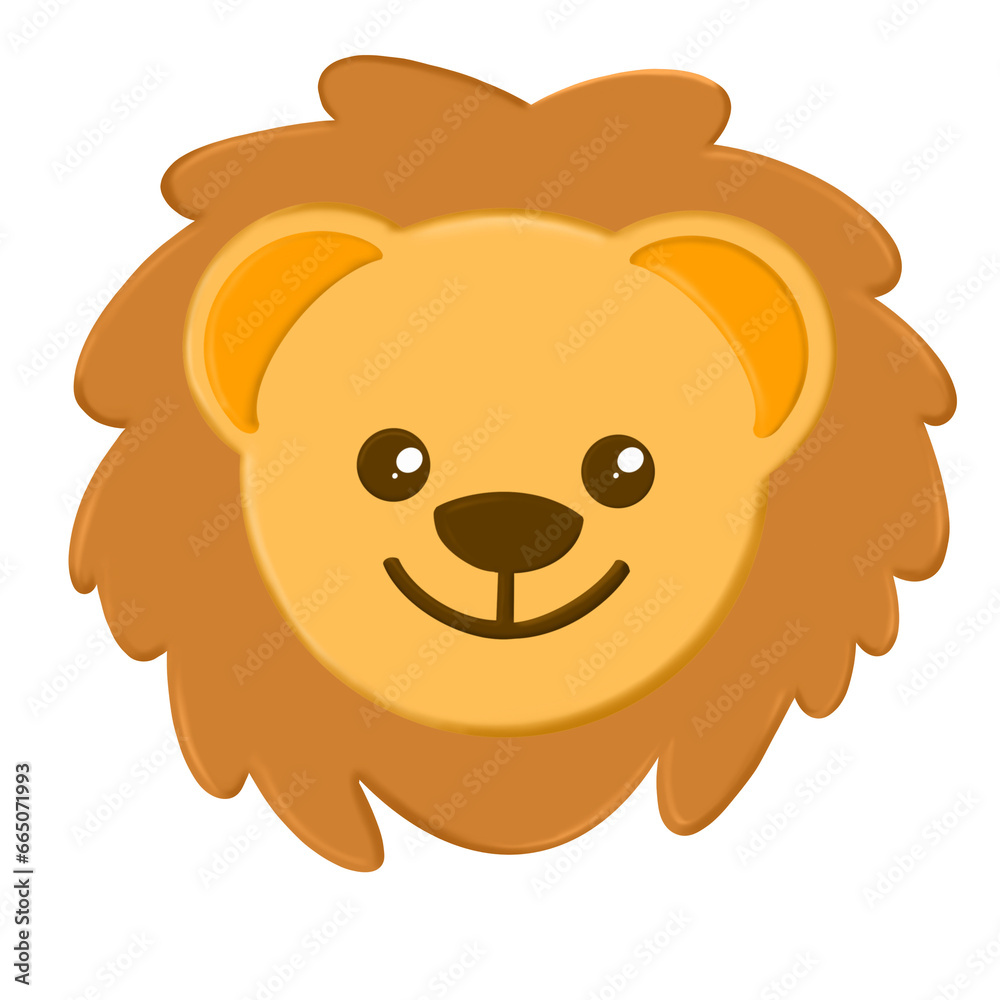 lion cartoon cute animal character lion cartoon cute animal character