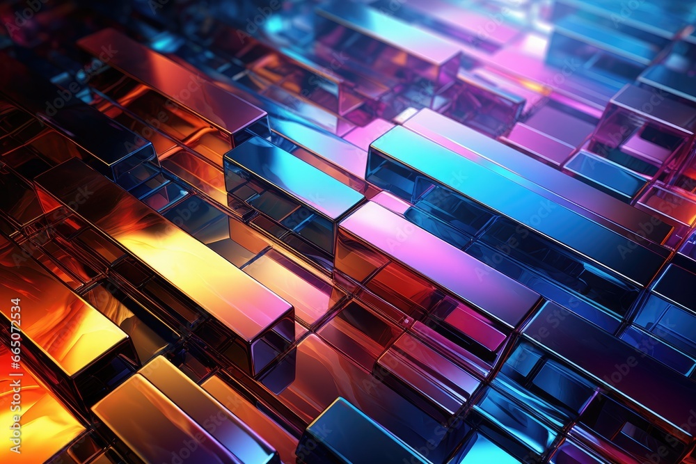 Fototapeta premium A vibrant and dynamic abstract composition bursting with a myriad of colors