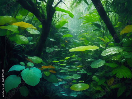 Jungle landscape generated by AI © Oldboy