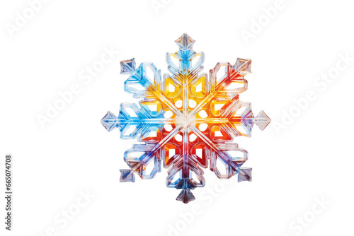 A Colorful Snowflake Adorning Ample Copy Space