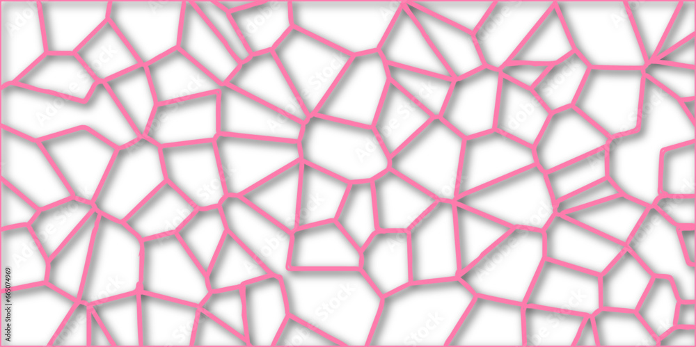 Fototapeta premium Abstract 3d hexagon paper art with seamless geometric pattern. Flow backdrop ornament background with grid and line structure.vector seamless line decoration 