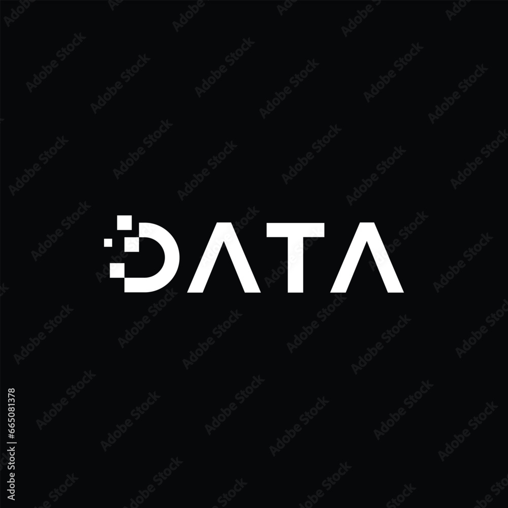 Modern Data Logo Design. Black and White Logo. Usable for Business Logos. Flat Vector Logo Design Template Modern Data Logo Design. Black and White Logo. Usable for Business Logos. Flat Vector Logo Design Template