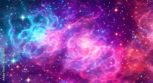 Nebula and stars in deep space. Colorful space background.