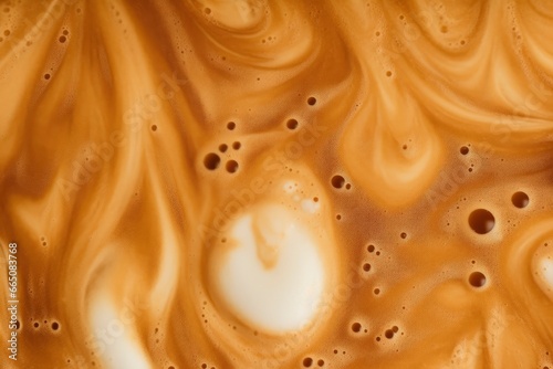 Coffee foam texture. © Anowar