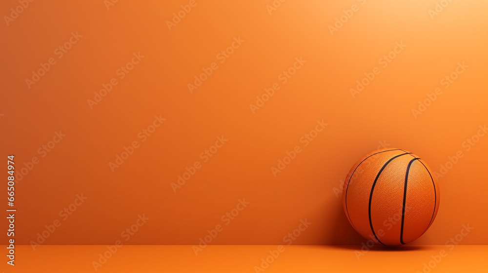Basketball ball on a court with orange and copy space. match banner and copy illustration Basketball ball on a court with orange and copy space. match banner and copy illustration