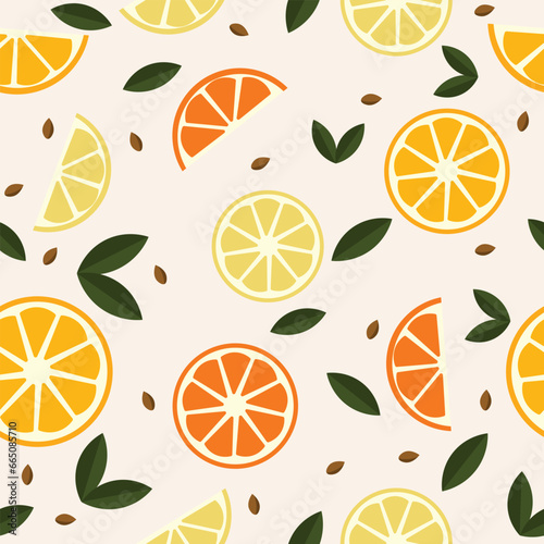 beautiful orange vetor seamless pattern 