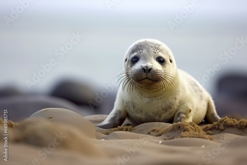 Harbor seal cub. © Anowar