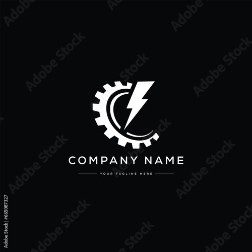 Car Service Logo Design. Black and White Logo. Usable for Business Logos. Flat Vector Logo Design Template © SAHA ALOM