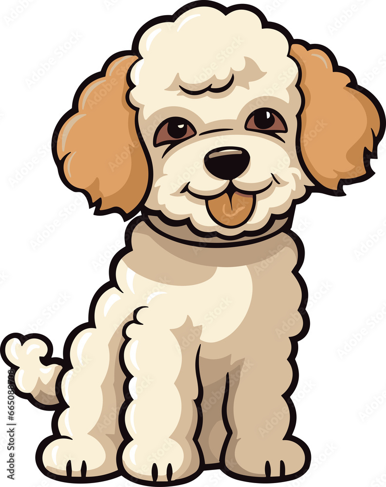 Poodle dog.Cartoon dog or puppy characters design. Poodle dog.Cartoon dog or puppy characters design.