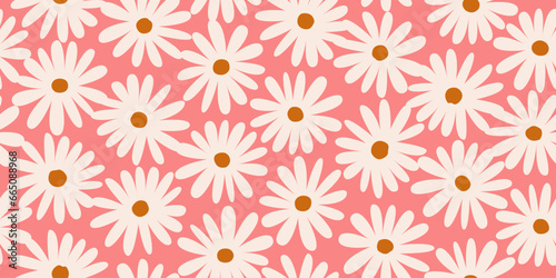 Hand drawn flowers, seamless patterns with floral for fabric, textiles, clothing, wrapping paper, cover, banner, interior decor, abstract backgrounds. vector illustration.