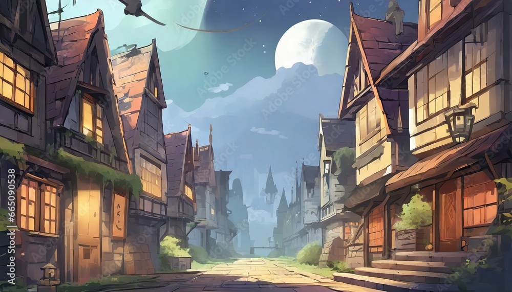 Obraz premium town in the night