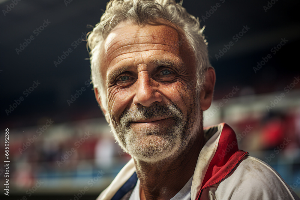 Generative Ai picture of various fans are cheering in sports stadium Generative Ai picture of various fans are cheering in sports stadium