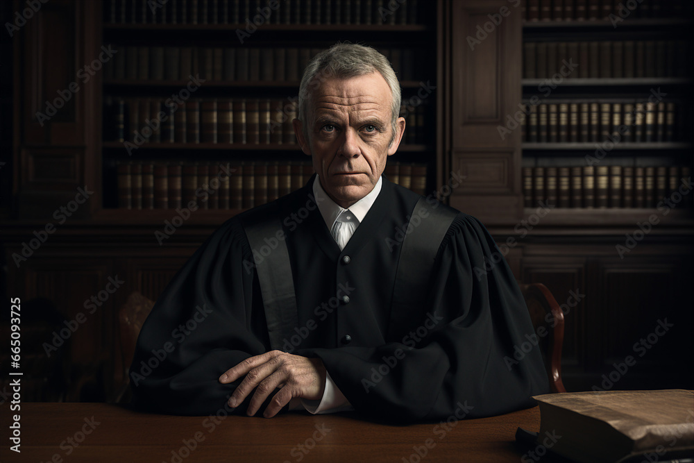 Woman man person judge in courtroom Generative AI picture modern technology Woman man person judge in courtroom Generative AI picture modern technology
