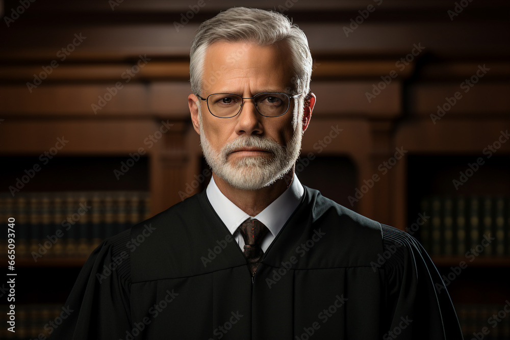 Woman man person judge in courtroom Generative AI picture modern technology Woman man person judge in courtroom Generative AI picture modern technology