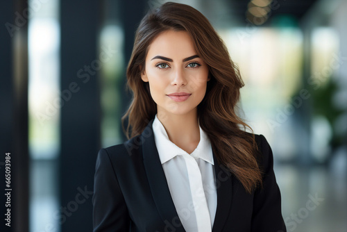 Generative AI picture portrait of amazing gorgeous office worker young woman © Tetiana