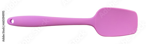 Colored rubber silicone spatula on a white background. Kitchenware photo