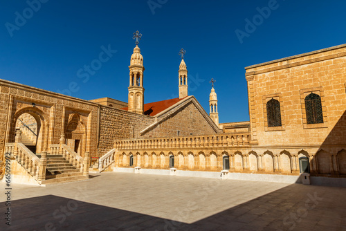 Mor Gabriel Monastery in Midyat, Mardin. Turkey. Mor Gabriel Monastery is the oldest surviving Syriac Orthodox monastery in the world. photo