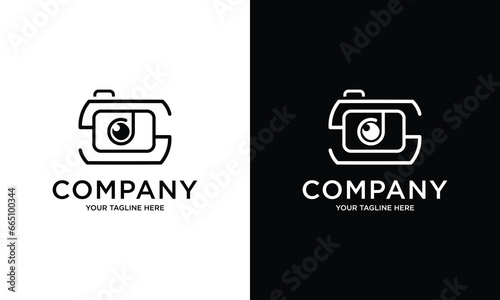 letter S shutter camera logo for photography studio logo template