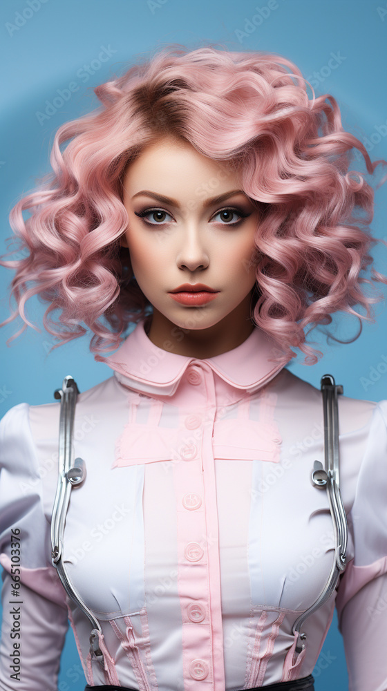 Top model Girl, full body, Steampunk, Mechanic Pirate Style Dress in ...