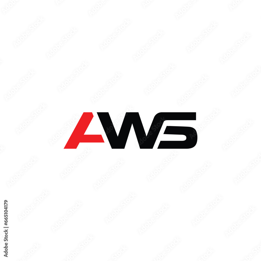 Creative Modern Monogram Letter AWS Logo Design. Black and White Logo. Usable for Business Logos. Flat Vector Logo Design Template Creative Modern Monogram Letter AWS Logo Design. Black and White Logo. Usable for Business Logos. Flat Vector Logo Design Template