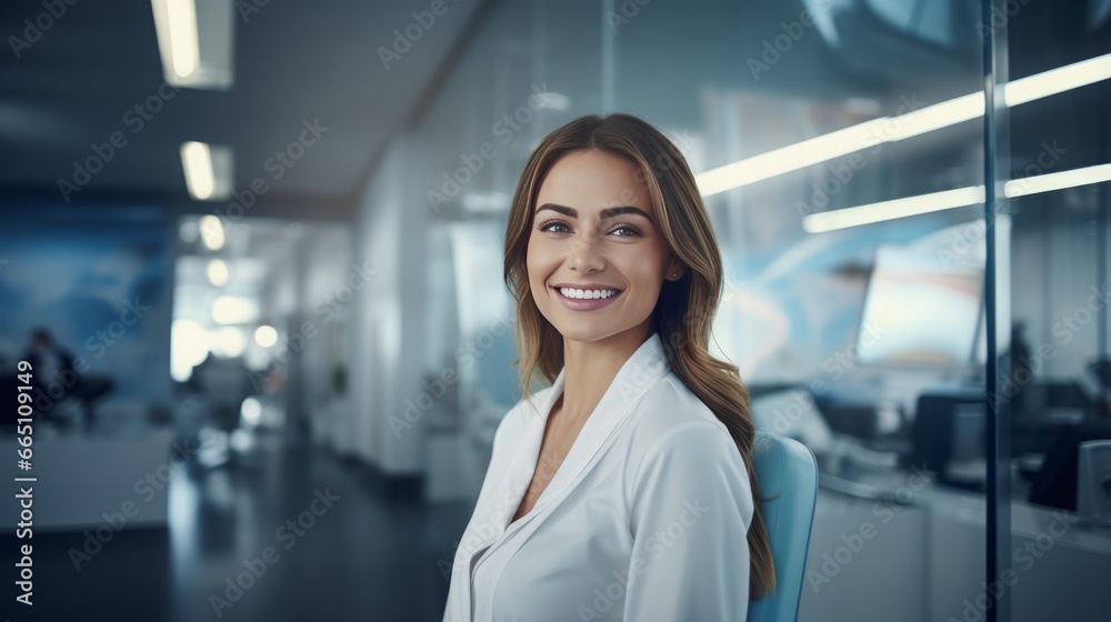 smiling female doctor. smiling female doctor.