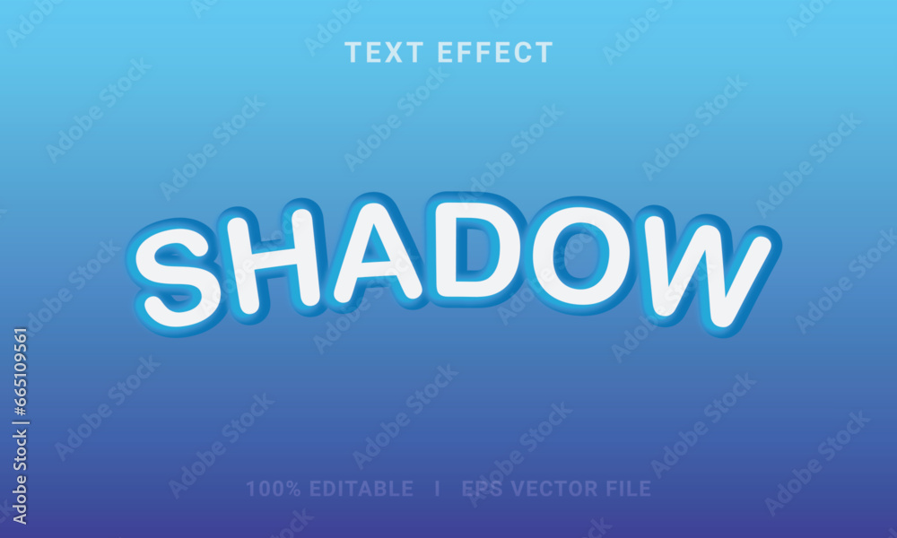 Shadow 3d editable modern and business text style Shadow 3d editable modern and business text style