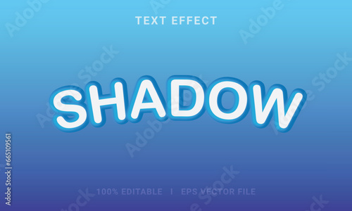 Shadow 3d editable modern and business text style