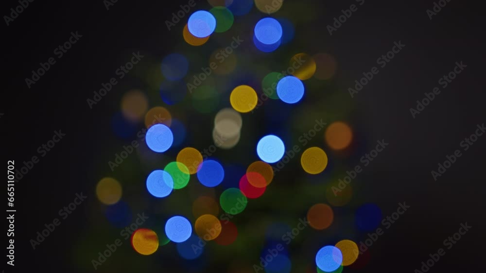Blurred blinking Christmas lights. Flares out of focus Blurred blinking Christmas lights. Flares out of focus