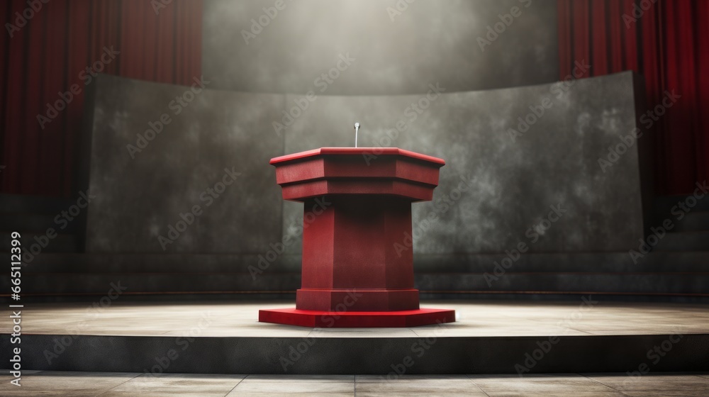 podium for speech. podium for speech.