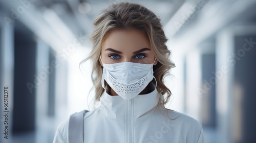 female doctor with mask ai generated