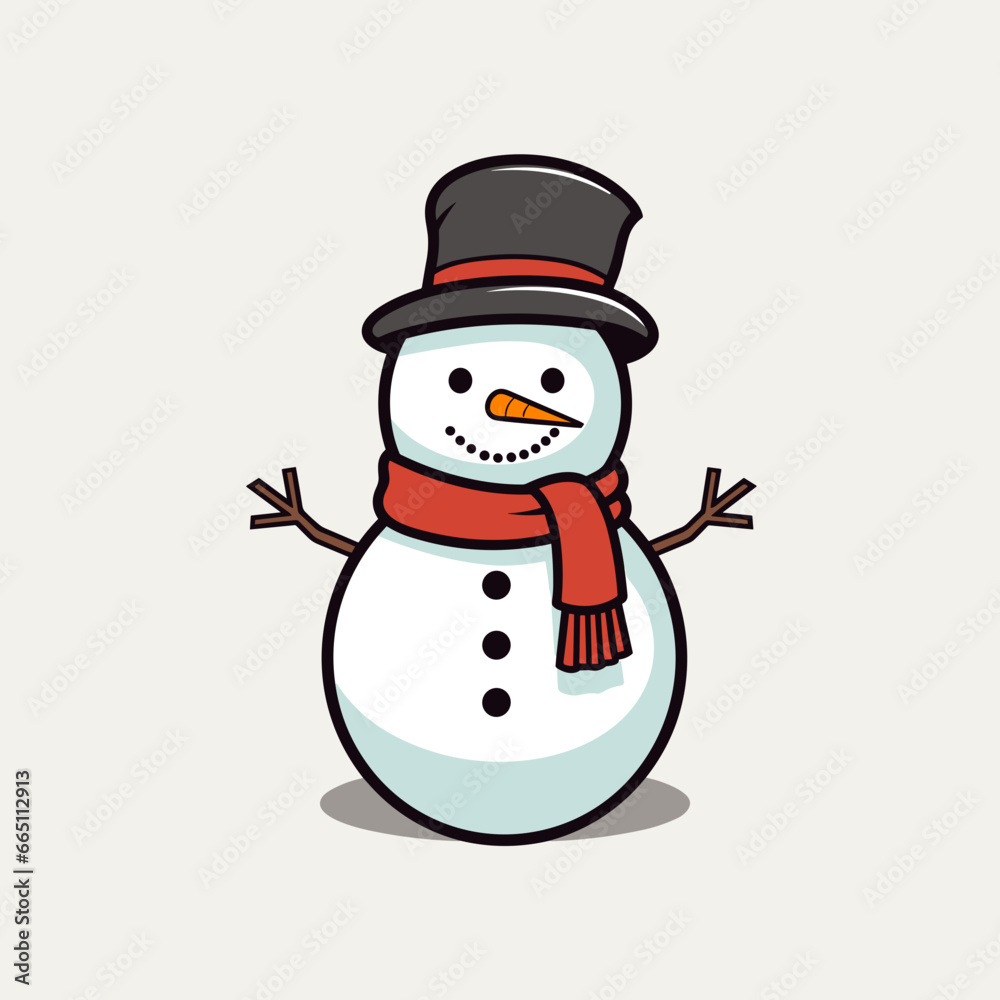 minimalist snowman design