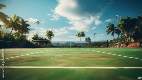 tennis field in miami ai generated