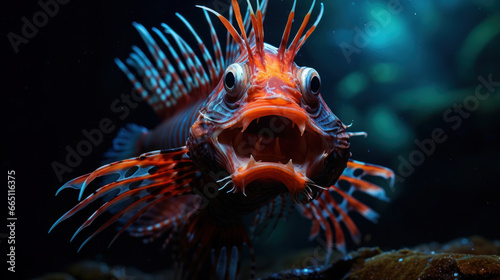 A magical underwater world with various beautiful fish  a seascape with exotic tropical fish