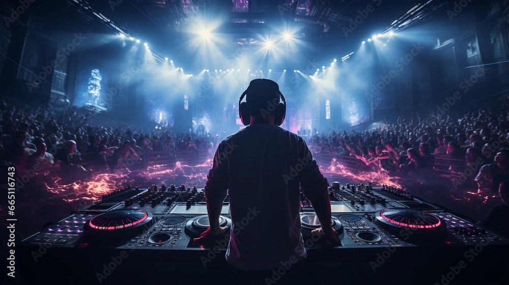 Obraz premium A DJ’s Enchanting Performance at a fantasy world