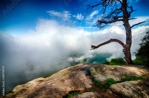 View from top of Yonah Mountain in North Georgia, USA photo