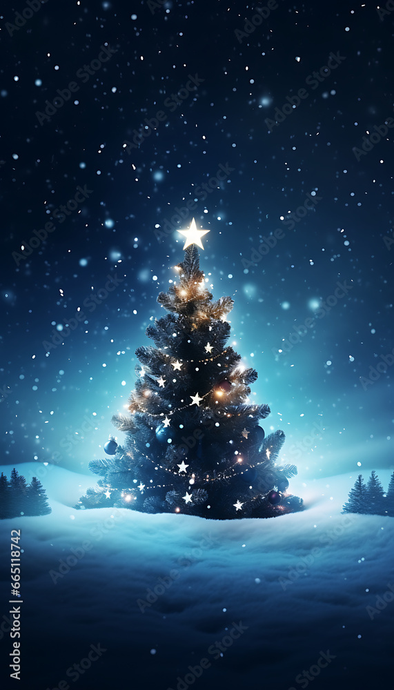 christmas tree with star