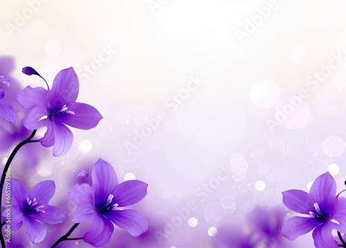  Abstract spring background with purple flowers.