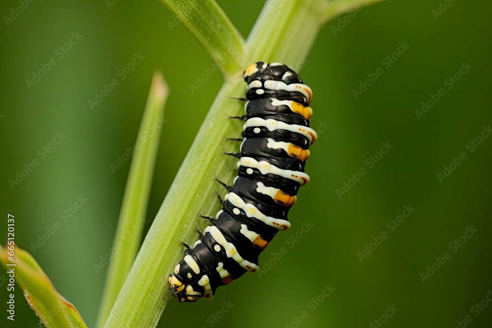 Caterpillar dovetail butterfly.
