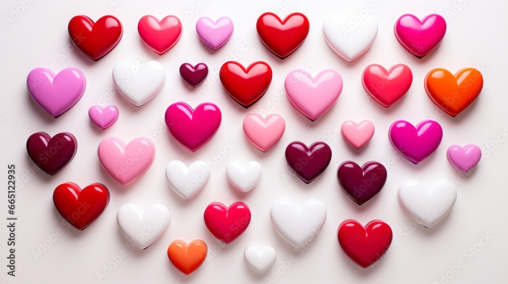set of different hearts. set of different hearts.