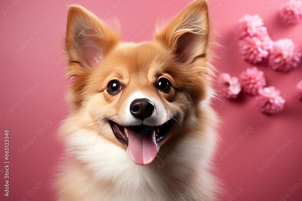 Obraz premium A beautiful dog looking at camera.