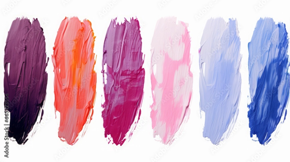 set of multi-colored paint strokes.