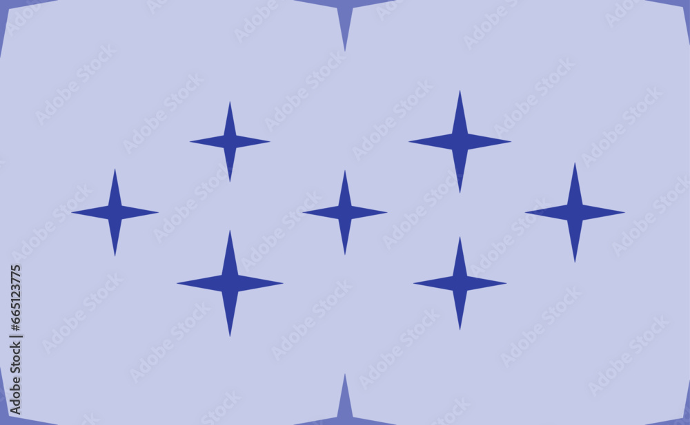 Seamless pattern of large isolated blue star symbols. The pattern is divided by a line of elements of lighter tones. Vector illustration on light blue background Seamless pattern of large isolated blue star symbols. The pattern is divided by a line of elements of lighter tones. Vector illustration on light blue background