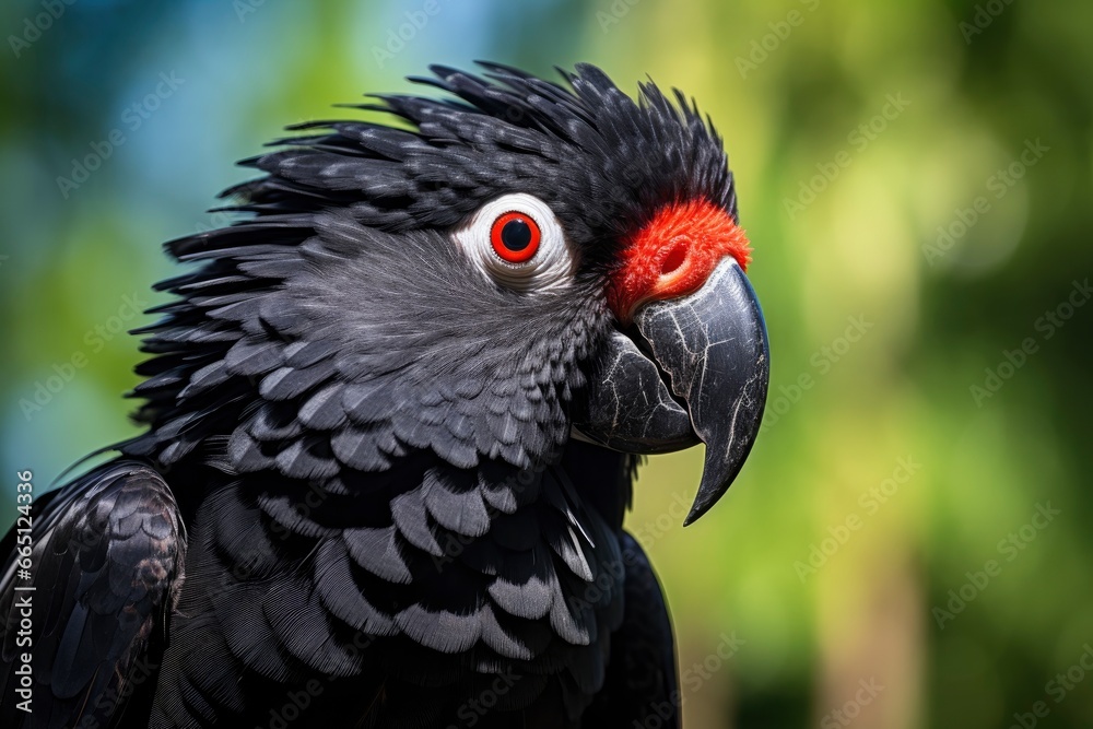 A Beautful Red Tailed Black Cockatoo. A Beautful Red Tailed Black Cockatoo.