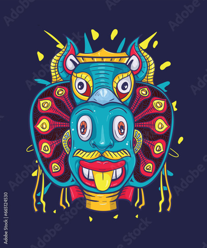 traditional demon/mask concept 