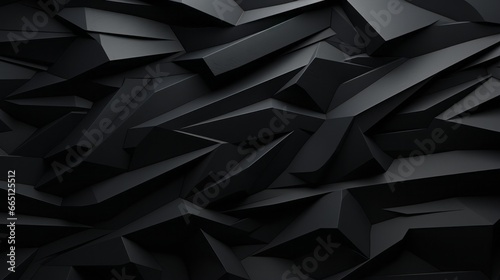 black background with geometric protrusions.